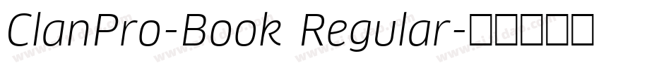 ClanPro-Book Regular字体转换